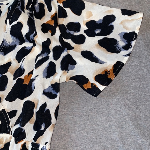 Cheetah Print Layered Mini Dress - Women's Size Small - Picture 3 of 9